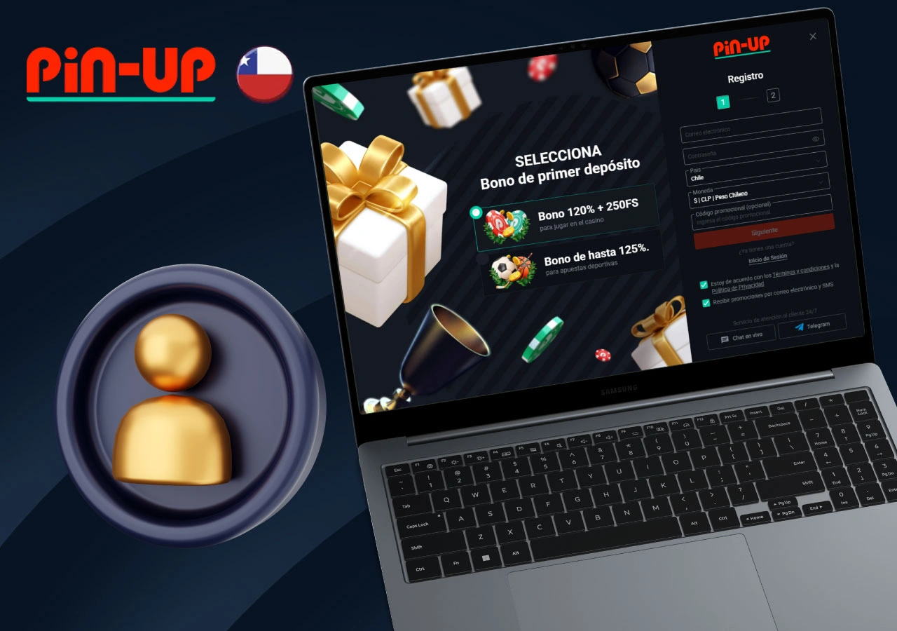 Página de registro del casino portátil