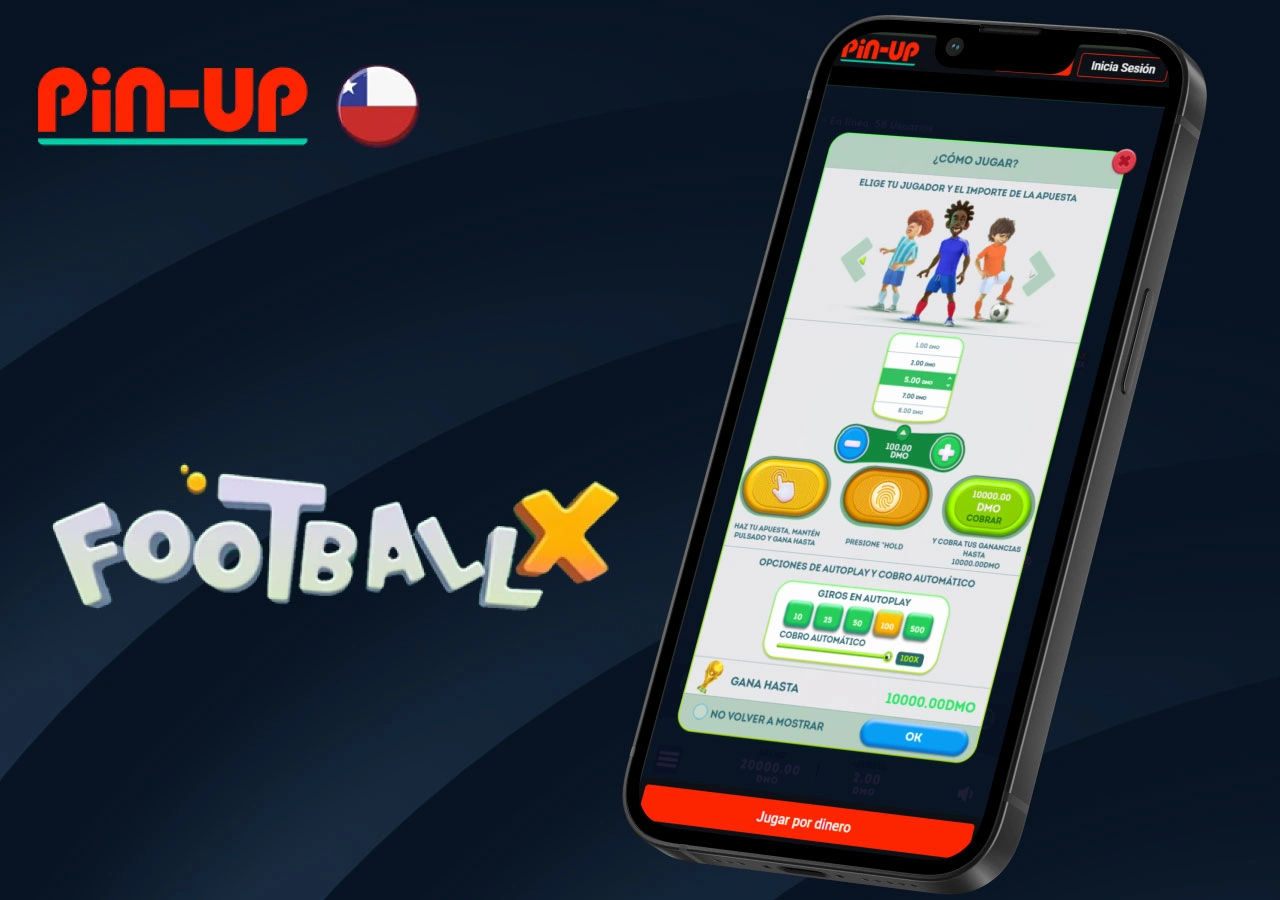 Captura de pantalla de inicio de sesión del juego FootballX